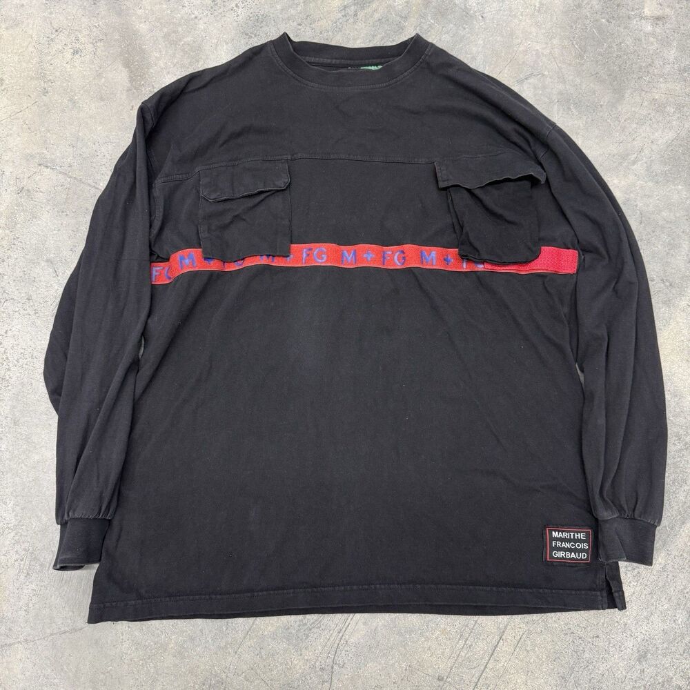 VTG Marithe Francois Girbaud Shirt Size XXL Designer Streetwear 90s Y2K Blk Red